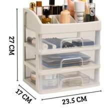 Cosmetic Storage Box & Rack - White - View 2