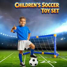 47cm Portable Plastic Football Goal, Indoor/Outdoor Sports Toy, Suitable For Children 3-12 Years Old And Adults Training, Full Body Exercise, Durable Plastic Design With Mini Football Net And Inflatable Ball, Easy Installation, Beach Game - White - View 9