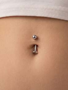 CIZME 8 chiếc khuyên rốn bằng titan G23 - Khuyên rốn đính đá Cubic Zirconia tròn - Kích thước 12mm, 10mm, 8mm - 14G, trang sức khuyên rốn dạng tạ dành cho nữ và nam - Nhiều màu - Xem 3