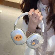 1pc Cartoon Creative Transparent Protective Case For AirPods Max Headphones, Soft Bluetooth Headphone Cover - Multicolor - View 2