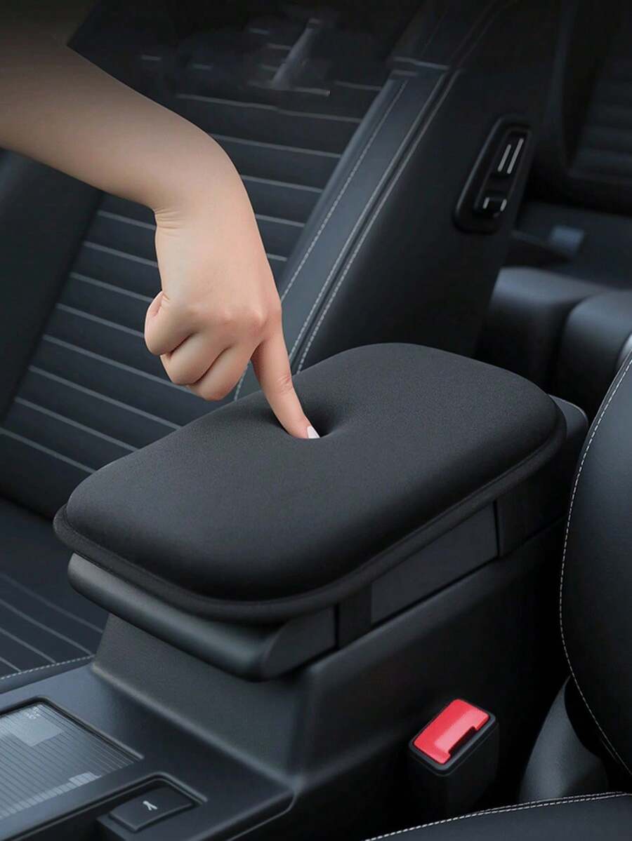 Bantalan Sandaran Tangan Mobil yang Dapat Diatur, Peninggi Ketinggian Sandaran Tangan Konsol Tengah, Dengan Tempat Ponsel dan Penyimpanan Kartu, Cocok untuk Penutup Kotak Sandaran Tangan Interior Mobil, Bantalan Pengangkat Kotak Sandaran Tangan Mobil Universal