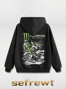 Hoodie, Off-Road Motorcycle Cross-Country Fox Racing  Ink, Suitable For Cross-Country Enthusiasts, Men's Wear, Street StyleWarm And Comfortable - 白色 - 查看 8