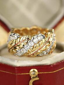 1枚奢华立方氧化锆戒指，女士婚礼订婚派对珠宝，情人节礼物 - 3# - 查看 19