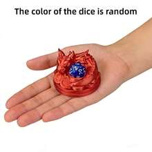 D&D Dragon Dice Holder - Resin Dragon Statue With 1 Random Color Dice Included - Tabletop RPG Dice Storage Display Stand For D&D, Pathfinder And  - Great For Dice Display, Game Table Decor And Fantasy Collectibles - Perfect Gift For D&D Players And Dragon Collectors - Multicolor - View 5