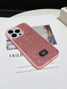 Y2K 奢华水钻镶边手机壳，兼容 15/15Pro Max/15Pro/11/12/13/14Pro Max/12Pro/12Pro Max/13Pro/13Pro Max/14Pro/14Pro Max/XS/XR/14Plus/15Plus/17Pro Max，柔软女士风格 - 粉色 - 查看 6