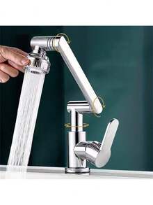 1个现代哑光黑水龙头 - 1080°旋转双模式喷水（高压/起泡），单孔安装，适用于浴室和厨房水槽，陶瓷阀芯，饮用水适用，包含安装配件和G1/2水管，高效清洁工具，优质表面处理 - 升級款多色 - 查看 2