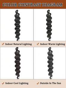 14~24Inch Natural Black Body Wave Braiding Hair 24 Inch Pre-Feathered French Curl Wavy Crochet Braids Synthetic Hair Extensions For Goddess Box Braids - Multicolor - View 7