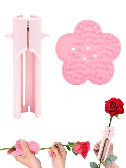 2pcs Rose Thorn Remover Tool, Rose Leaf Stripper Tool, Floral Cleaning Scissors, For Home, Florist, Gardening, Flower Arrangement, 1 Set Rose Thorn Removal Tool, Quick Rose Stem & Leaf Trimmer