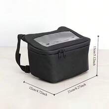 Bolsa de manillar de motocicleta, bolsa de almacenamiento de gran capacidad con estructura 3D y bolsillo con cremallera frontal, diseño colgante desmontable adecuado para motocicletas y bicicletas eléctricas, accesorio esencial para viajes en moto, equipo deportivo, regalo para hombres - A - View 7