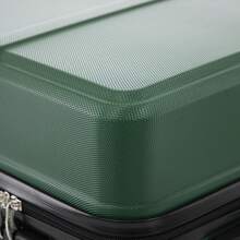 YONSLY Hard Shell Suitcase 16/20/24/28 Inches With 4 Wheels 360° Combination Lock Soft Rubber Handle Mesh Pocket Lightweight Suitcase For School - 深綠 - 查看 8
