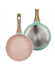 ABKOK 一套1/3个煎锅，加厚锅底，不粘涂层，易于清洁的木柄。有9.7英寸/11.3英寸/7.8英寸三种尺寸可选，适用于各种炉灶和厨房，不粘锅。 - 查看 10