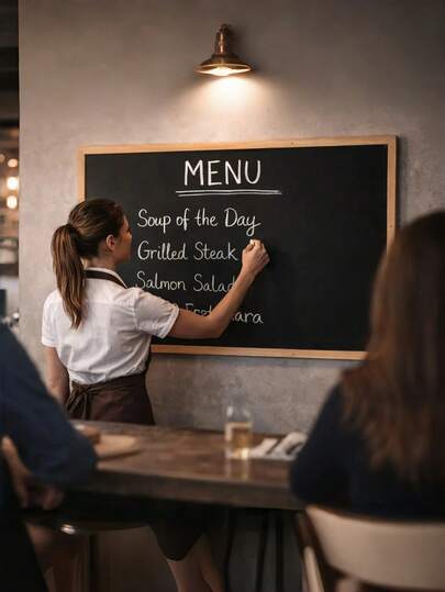 A Wall-Mounted Blackboard, Large Blackboard Bulletin Board, Suitable For Homes, Schools, And Offices. It Comes With A Wooden Frame And Can Be Used For Leaving Messages, Drawing, Art Displays, And Posting Special Announcements. No Power Is Required, It Is Easy To Clean, And Can Be Hung On The Wall.