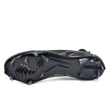 1 Par de Chuteiras de Futebol/Futebol Unissex para Adultos e Jovens, Sola Macia, Adequadas para Jogos, Treinos, Campos de Grama Macia ao Ar Livre, Botas de Futebol Leves para Campus, Sapatos de Futebol Profissionais de Alto Desempenho, Direta da Fábrica, Múltiplas Cores Disponíveis - Preto - Visão 11