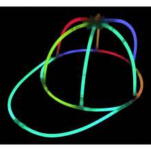 24x Glow In The Dark Caps Mixed Colour Glow Hats For Parties Festivals Glowtopia - View 1