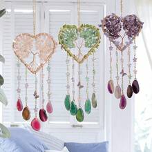 1pc Colorful Sun Catcher, Heart-Shaped Crystal Wind Chime, Crystal Pendant, Sun Catcher, Home Decor, Birthday Gift, Valentine's Day Gift - Love - View 8