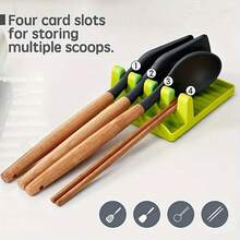 1 Giá đựng dụng cụ nấu nướng đa năng, bao gồm giá để thìa/muỗng/muỗng múc canh, khay hứng nước và giá để nắp nồi, giá chống nhỏ giọt cho dụng cụ nhà bếp, giá đựng dụng cụ nhà bếp đa năng kèm giá để nắp nồi. - Xám - Xem 5