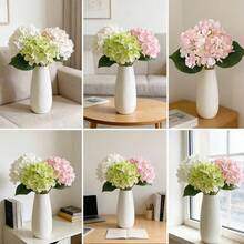 1 bông hoa cẩm tú cầu giả bằng lụa, kích thước 18,5 inch, chất lượng cao, giống như thật, thích hợp để tự làm bó hoa cưới, trang trí tiệc, nhà cửa, nhà bếp, sân vườn, khách sạn, văn phòng, Tết Nguyên Đán, Ngày của Mẹ, trang trí tựu trường, vòng hoa tự làm, quà tặng. - Nhiều màu - Xem 4