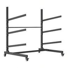Kayak Storage Rack 3 Kayaks, Holds 200 Lbs, Heavy Duty Adjustable Freestanding Stand With Lockable Wheels Indoor Outdoor Garage Shed Dock, Holder Canoe, Surfboard Paddleboard - Default - View 10