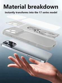 1pc New Stylish Black Line Helmet Rider Pattern Luxury Large Window Tempered Glass Camera Lens Protection Phone Case Compatible With IPhone 17/17Pro/17ProMax/17Air/16/16Pro/16ProMax/16Plus/15/15Plus/15Pro/15ProMax/14/14Plus/14Pro/14ProMax/13/13Pro/13ProMax/12/12Pro/12ProMax/11/11ProMax, Matte Anti-Drop, Full Coverage Metal Paint Premium Protection Cover - Multicolor - View 3