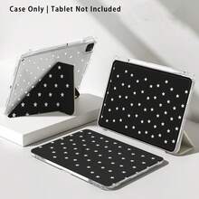 Multi-Star Pattern Acrylic Crystal Tablet Protective Case With Stand, Compatible With Honor////Apple/ Galaxy And Other Popular Tablet Models, Foldable Anti-Bending, Silicone Reinforced Corners, Auto Wake/Sleep Function, Built-In Pen Slot, Multi-Angle Foldable Stand - Perfect Daily Protection, Ideal Gift - Multicolor - View 8