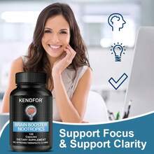 Suplemento de apoyo cerebral - Con sodio, potasio y vitamina - Apoyo a la memoria, el pensamiento y la concentración para hombres y mujeres - 120 cápsulas - 1 botella - Ver 6