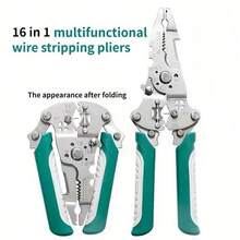 1把可折叠多功能剥线钳，工业级手动工具，适用于电工，可用于剪线、剥线、拧线。 - 可折疊多功能剝線鉗 - 查看 7