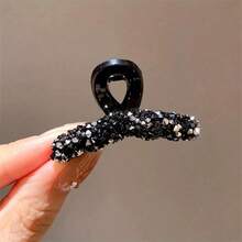 1/6pcs Rhinestone Letter Hair Clips, Small Elegant Hair Claw Hairpins For Women - Multicolor - View 7