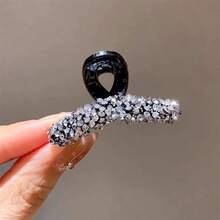 1/6pcs Rhinestone Letter Hair Clips, Small Elegant Hair Claw Hairpins For Women - Multicolor - View 16