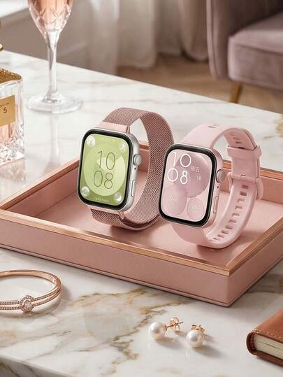 2 piezas Correas de reloj de acero inoxidable + silicona, adecuadas para Watch Fit 2/3/4/4 Pro, correa de repuesto con hebilla de metal, accesorios de reloj de alta calidad para regalos casuales, formales, de negocios, cumpleaños, Navidad, aniversario