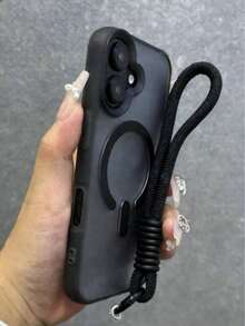 新款兼容苹果 16 Pro Max 手机壳，多巴胺磨砂质感，兼容 17 英寸 Air 16 英寸手机壳，磁吸高端手感，15 Pro 小众款，14 英寸网红风，13 英寸超强防摔，12 英寸情侣款男女通用 16 Plus 保护壳 - 黑色 - 查看 4