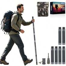 aiGear - Bastones de senderismo mecanizados CNC de alta calidad - Gris - Ver 1