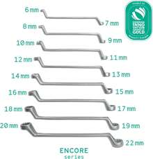 Screwdriver - Ensemble de 8 pièces, anneau double de 6 à 22 mm - Voir 2