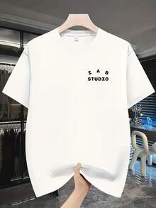 Camiseta de manga corta para hombre, informal y transpirable, ideal para el Día del Padre, también es un regalo perfecto para amigos y para tu pareja. - Blanco - Ver 6