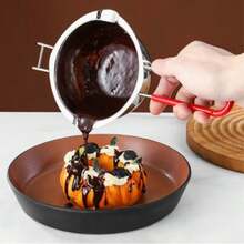 Stainless Steel Chocolate Melting Bowl, Cheese Fondue Melting Pot, Baking Dessert Tools, Caramel Saucepan, Double Boiler Melting Bowl, Wax Melting Pot, Kitchen Gadgets, Heat-Resistant Melting Pot Set - Multicolor - View 6