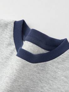 Balabala 男童卡通印花短袖T恤，休闲日常穿着，夏季 - 淺花灰 - 查看 3