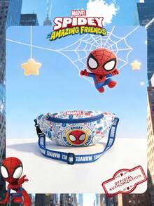 Marvel 1个官方授权图案腰包，多功能斜挎包，男童休闲单肩包，轻便可调节肩带胸包，卡通零钱包，臀包，适合男孩、年轻粉丝、学生，完美适用于日常上学、户外玩耍、主题公园游玩、假期旅行、运动。 - 彩色 - 查看 14