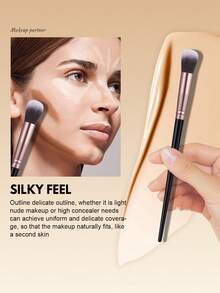 28PCS Makeup Tools Set Including:15PCS Makeup Brush Set+1pc Multi-Functional Zipper Toiletry And Cosmetic Bag Waterproof+3PCS Makeup Sponges+3PCS Mini Makeup Sponges+3PCS Triangle Powder Puffs+3PCS Mini Air Cushion Powder Puffs - Black - View 4