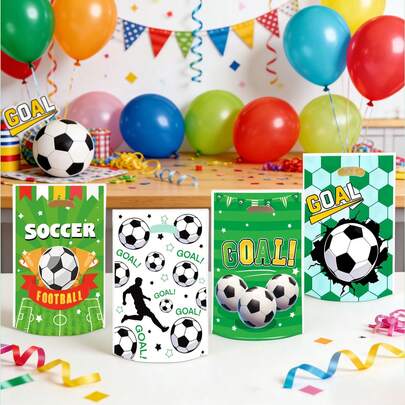 10/25/50pcs Football Theme Party Gift Bags, Plastic Packaging Bags, Tote Bags, Size 25*16.5cm Small Gift Bags, Football Theme Sports Event Supplies, Football Fan Party Decorations, Football Fan Birthday Party Decorations, Birthday Party Gift Bags, Wedding Supplies, Wedding Favors, Baby Shower Supplies, Baby Shower Favors, Party Decorations, Party Gift Bags, Party Favors, Gift Distribution Bags, Gift Packaging Supplies, Gifts For Him/Her