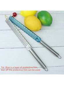 1pc Portable Stainless Steel Citrus Zester And Lemon Grater With Long Handle, High-Quality Stainless Steel Material, Suitable For Chocolate, Cheese, Fruit Peeling And Shredding, Home Kitchen, Outdoor Camping Cooking, Suitable For New Year, Valentine's Day, Mother's Day, Father's Day, Graduation Season And Other Holiday Gifts - Multicolor - View 9
