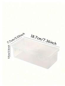 1/4/10pcs Large Capacity Transparent Plastic Storage Boxes With Flip Lid Hinge Cover, Multi-Functional Organizer Boxes, Dust-Proof Protection, Suitable For Office, School, Home Desk, Multi-Purpose Storage Containers, Space-Saving Stackable Design, Back To School Gift - Multicolor - View 12