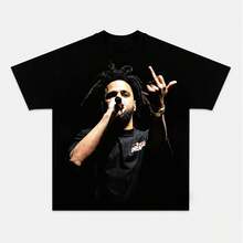 J. Cole The Fall Off Album Graphics Cotton Shirt Unisex Y2k Hip Hop Style 2026 Summer Women Men Short Sleeve Tshirt Fan Gift - hình dạng - Xem 1