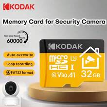 Kodak 柯达 MicroSD 256GB 存储卡 128GB 64GB 32GB TF Micro SD A1-10 UHS-1 闪存卡 用于家庭监控 - 查看 1