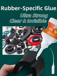 Heavy Duty Rubber Adhesive | Suitable For Rubber, Silicone, PU, TPE And TPR | Professional Grade PU Leather, Rubber, Vinyl And Plastic Material Adhesive | Applicable For Automotive Seats, Yoga Mats, Rubber Seals, Gaskets, Rubber Flooring, Hoses, Belts, PU Decorations And All Rubber Products | Fast Curing, Firm And Stable, Won't Loosen Or Fall Off | Universal Repair Glue For Home Repairs, DIY Projects And Daily Use - 35g - View 2
