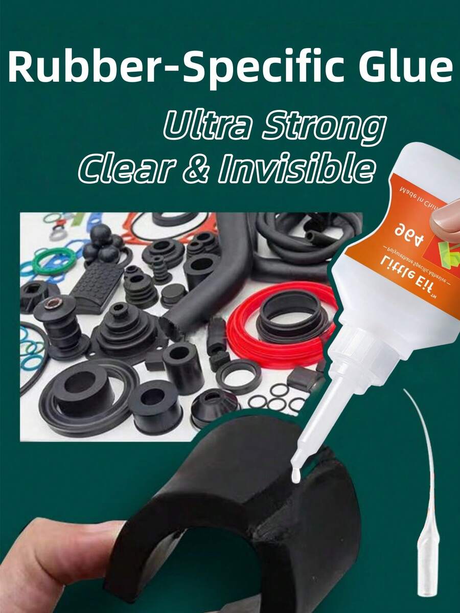 Heavy Duty Rubber Adhesive | Suitable For Rubber, Silicone, PU, TPE And TPR | Professional Grade PU Leather, Rubber, Vinyl And Plastic Material Adhesive | Applicable For Automotive Seats, Yoga Mats, Rubber Seals, Gaskets, Rubber Flooring, Hoses, Belts, PU Decorations And All Rubber Products | Fast Curing, Firm And Stable, Won't Loosen Or Fall Off | Universal Repair Glue For Home Repairs, DIY Projects And Daily Use
