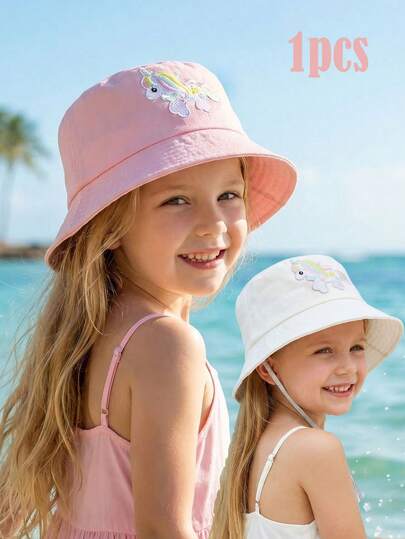 1pc Rainbow Unicorn Hat For Kids, Foldable Lightweight Sun Hat For Spring, Summer, Autumn, Suitable For Outdoor, Travel, School Activities