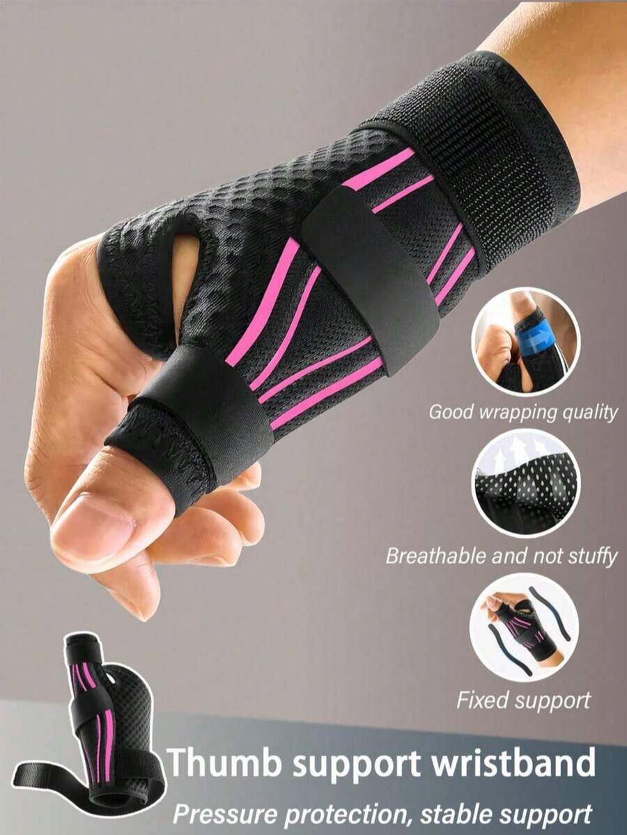 1pc Thumb Support With Wrist Brace - Unisex Thumb Support Wrist Brace. This Is An Ergonomically Designed Thumb Protection Brace That Can Be Used For Left Or Right Hand. - 彩色 - 查看 1