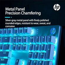 GK100F 青軸機械鍵盤 104鍵全配列 | 清脆段落回饋 + 冰藍極光效 | 高顏值桌面伴侶 沉浸式電競體驗 主播直播吸睛神器 - 查看 3