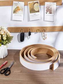 1pc Soft Cork Board Strips, Suitable For Wallmount Cork Boards, Self-Adhesive Backing, Applicable For Bedroom, Office, Home Wall Decor, Memo, Photos, Schedule, Suitable For Office, School, Home, Size: 0.98 Inch Width, 39.37 Inch Length - Multiple Styles - View 4
