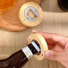 30/20/10/2/1 件套圆形天然竹制磁性开瓶器，散装木制开瓶器，2.4 英寸磁性贴纸，适合啤酒爱好者、婚礼礼物、冰箱贴、婚礼桌卡、圣餐礼物、毕业派对回礼、节日纪念品、家居厨房用品、与家人朋友聚会 - Ins 风格 - 查看 7