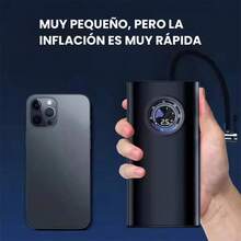 EDVELLA Bomba infladora portátil para autos, inflación rápida y medición precisa de presión. Ideal para emergencias en carretera, su diseño compacto ocupa poco espacio en el maletero. - Inalámbrico - Ver 3